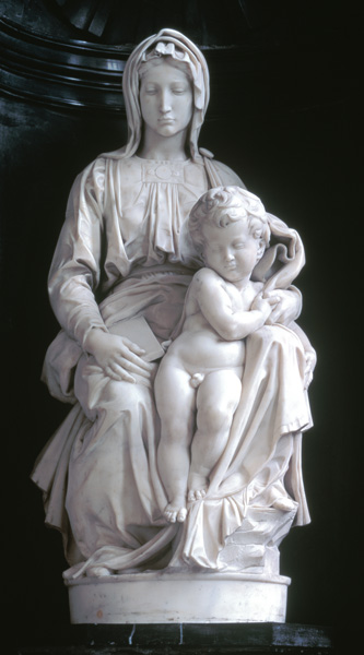 Madonna and Child, commissioned in 1505 by Jan van Moescroen given to the church in 1514 or 1517 from Michelangelo Buonarroti
