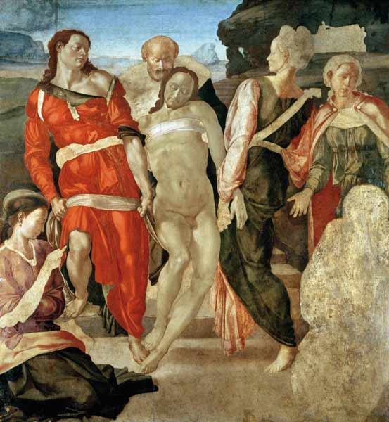 The Entombment (unfinished) (panel) from Michelangelo Buonarroti