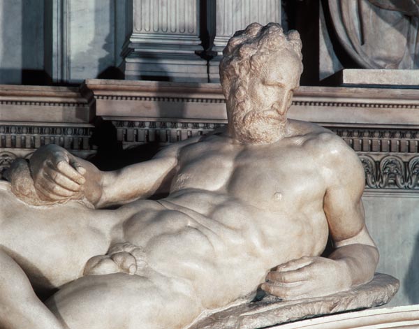 Tomb of Lorenzo de Medici, detail of Dusk from Michelangelo Buonarroti