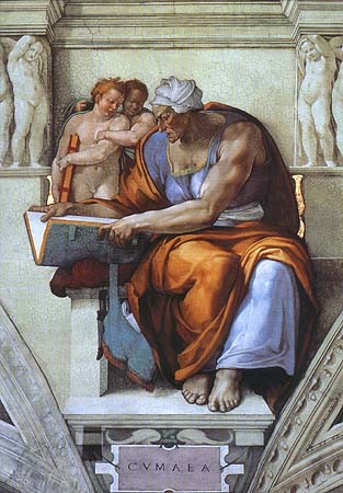 (Cumaeische Sibylle part a Sistine chapel) from Michelangelo Buonarroti