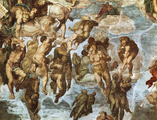 (these delivered the Last Judgement for part -- for a Sistine chapel) from Michelangelo Buonarroti