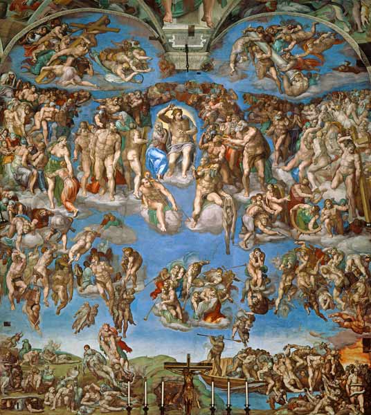 The Last Judgement - Sistine Chapel, ceiling fresco, detail from Michelangelo Buonarroti
