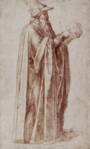 Study of a Man  Inv.9/15/498 (W.1) from Michelangelo Buonarroti