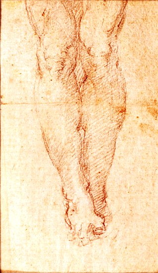 Study for a Crucifixion (black chalk on paper) from Michelangelo Buonarroti