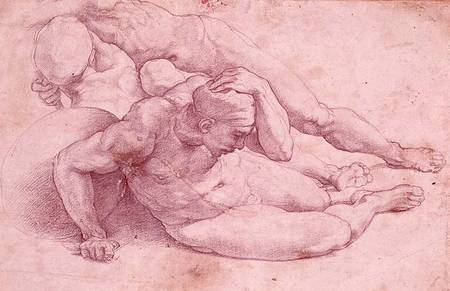 Study of Three Male Figures (after Raphael) from Michelangelo Buonarroti