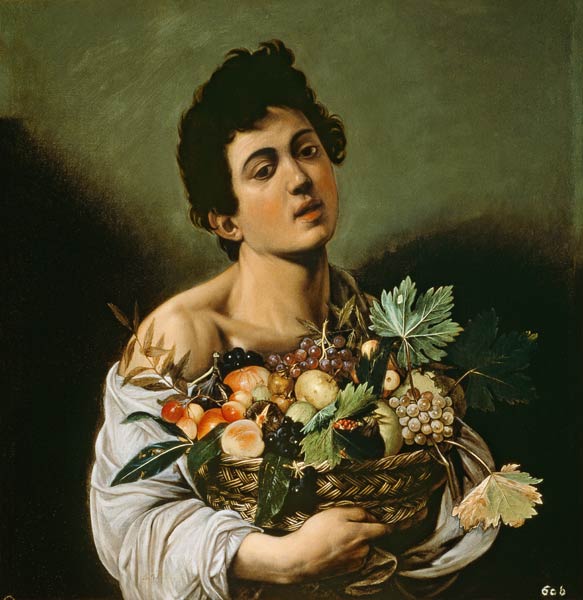 Youth with a Basket of Fruit from Michelangelo Caravaggio