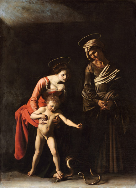 Madonna and Child with a Serpent from Michelangelo Caravaggio