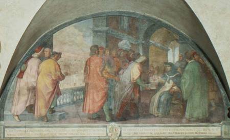 St. Antoninus Founds the Company of Good Men at San Martino, lunette from Michelangelo Cinganelli