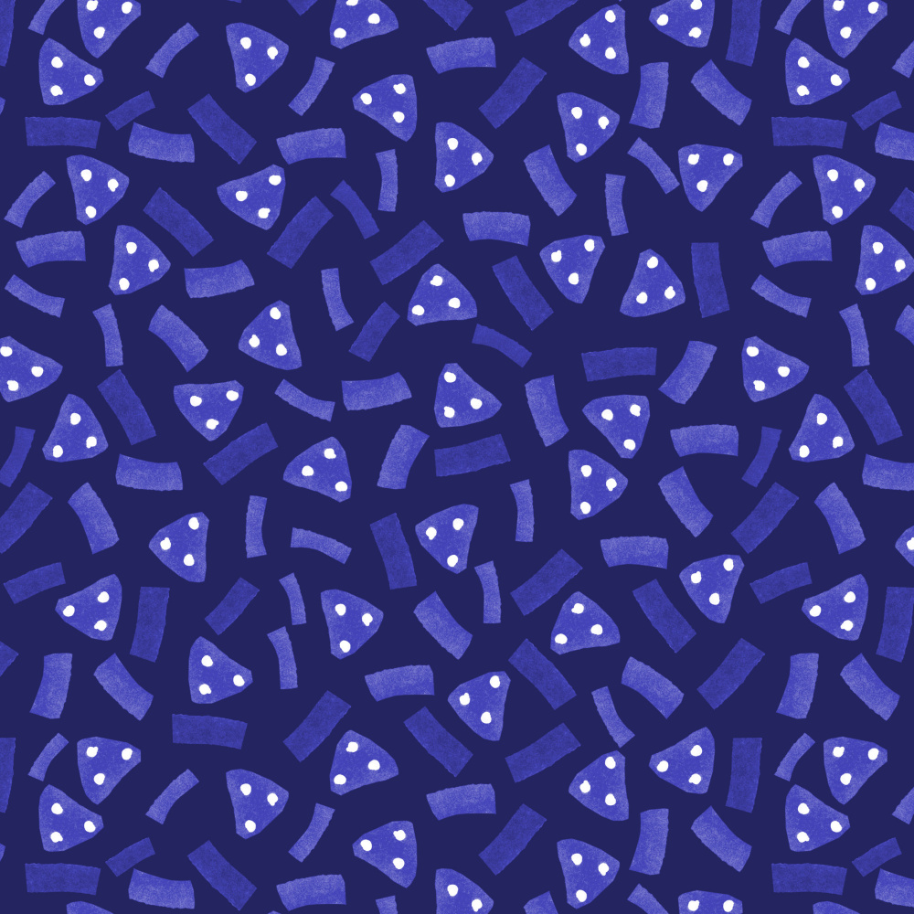 Geometric Marks Navy Blue On Navy from Michele Channell