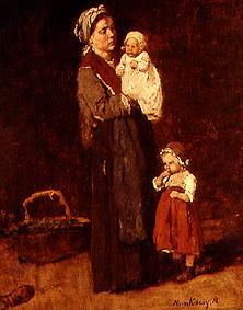 Mother with children study to the painting pawnbroker. from Mihály Munkácsy