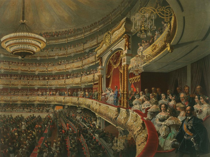 Performance in the Bolshoi Theatre from Mihaly von Zichy