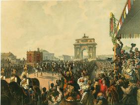 The triumphal entry of Their Majesties into Moscow