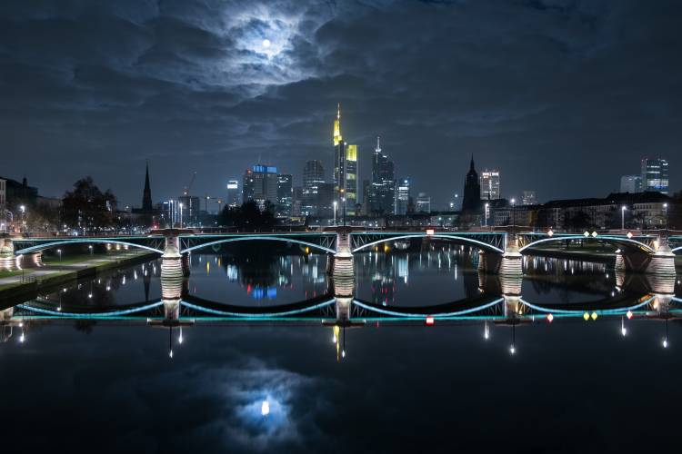 Frankfurt at Full Moon from Mike Match-Photo