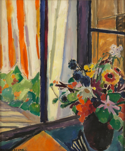 Flowers before a window, c from Mildred Bendall