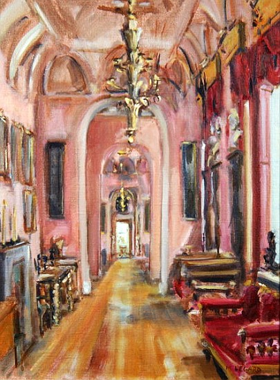 The Long Gallery (Facing East) Castle Howard (oil on canvas)  from Miranda  Legard
