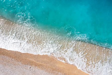 Wellen am Strand V, Sand und Türkises Wasser, Entspannung, Urlaub und Freiheit
