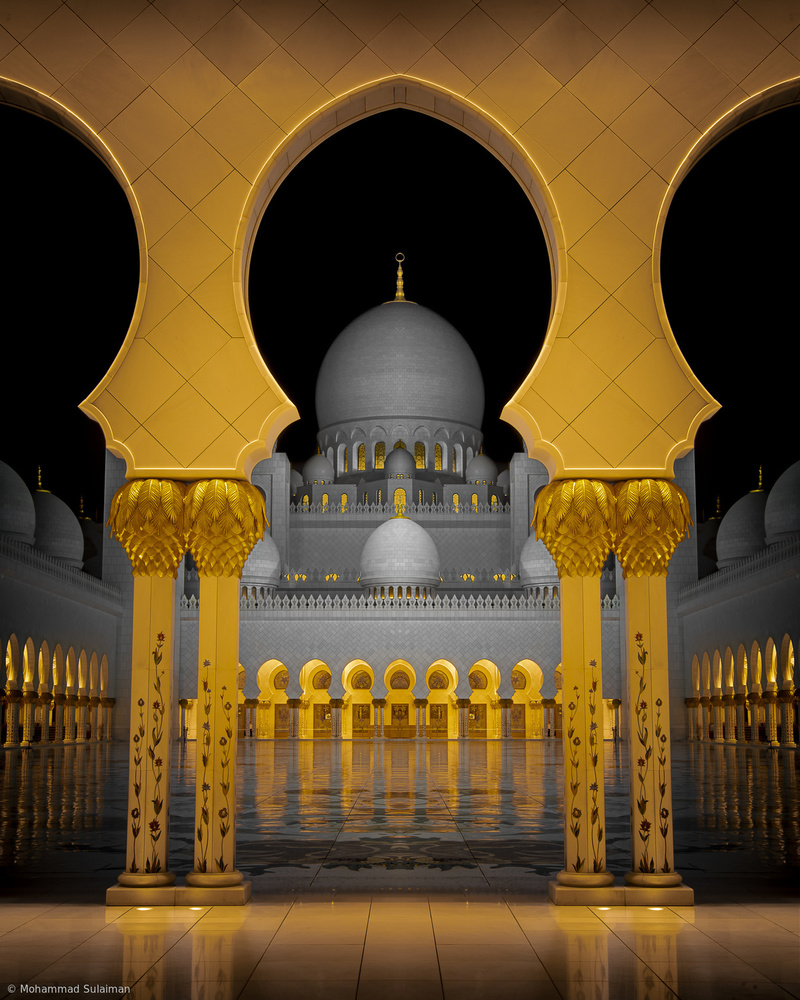 Sheikh Zayed Grand Mosque gold and black from Mohammad Sulaiman