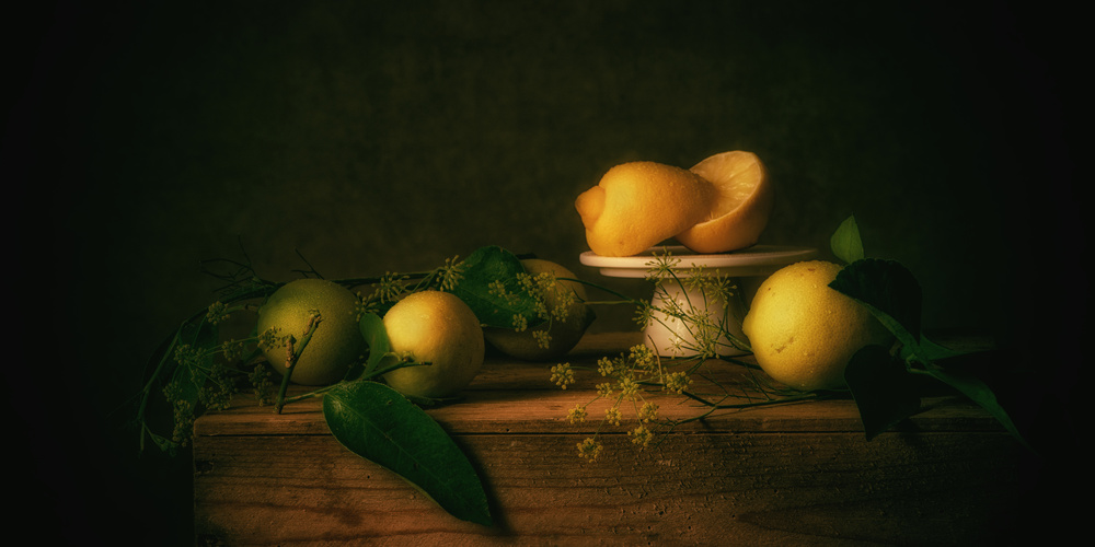 Still life sunny lemons from Monique van Velzen