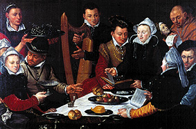 Society playing instruments. from Monogrammist GVS