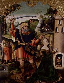 The decapitation of St. Barbara.