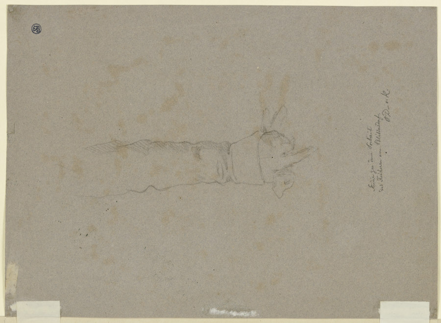 Herabhängender Arm, in der Hand ein Handschuh, zum Porträt des Freiherrn von Blittersdorff from Moritz von Schwind