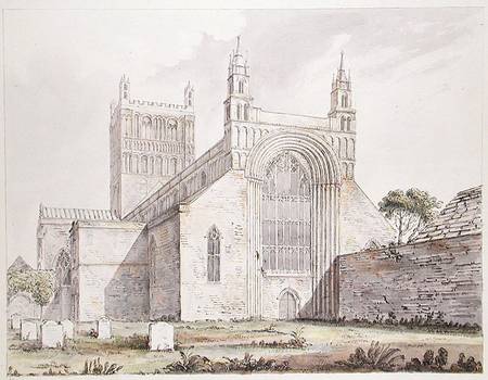 Tewkesbury Church, Gloucestershire from Moses Griffith
