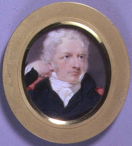 Portrait Miniature of Henry Fuseli (1741-1825) c.1808 (w/c on ivory) from Moses Haughton