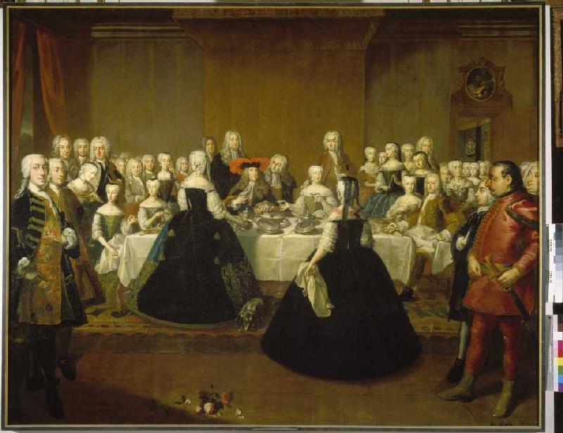 Banquet on the occasion of the wedding of Maria Theresias from Mytens School