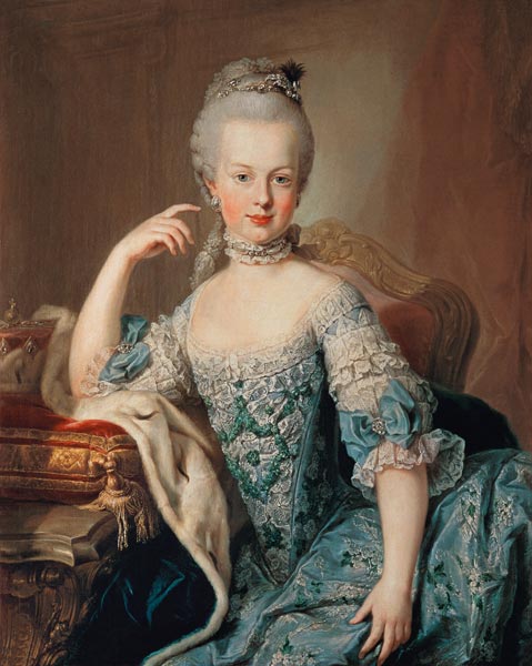 Archduchess Marie Antoinette Habsburg-Lotharingen (1755-93), fifteenth child of Empress Maria Theres from Mytens School