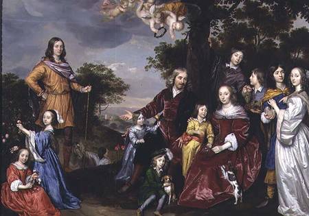 Portrait of W. van der Kerckhoven and his family from Mytens School