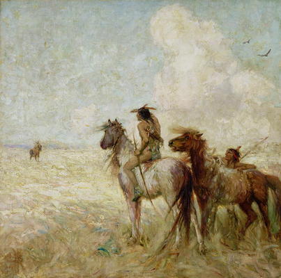 The Bison Hunters (oil on canvas) from Nathaniel Hughes John Baird
