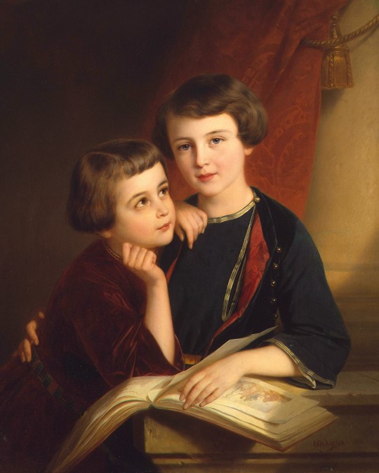 Michail (1839-1897) and Konstantin (1841-1926), the sons of the Chancellor Prince Alexander M. Gorch from Nicaise de Keyser