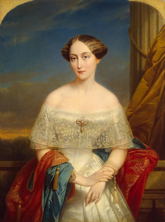 Portrait of Grand Duchess Olga Nikolaevna of Russia (1822-1892), Queen of Württemberg from Nicaise de Keyser