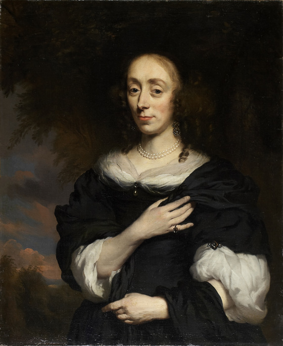 Portrait of a Woman Wearing a Black Dress from Nicolaes Maes