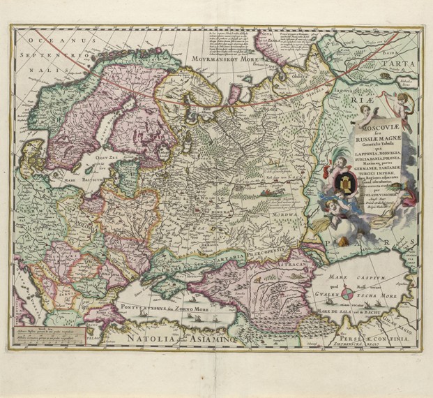Map of Russia from Nicolaes Visscher