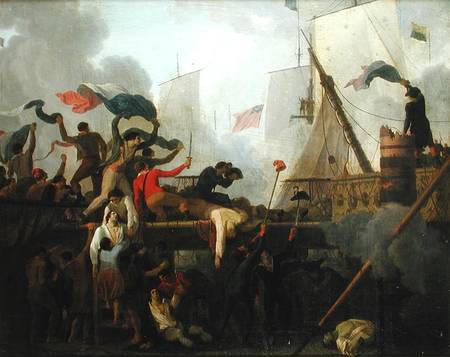 Heroism of the Crew of 'Le Vengeur du Peuple' at the Battle of Ouessant from Nicolas Antoine Taunay
