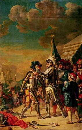 Henri II (1519-59) Giving the Chain of the Order of Saint-Michel to Gaspard de Saulx (1509-73) Count