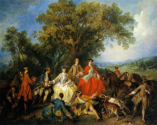 the returning of the chase from Nicolas Lancret