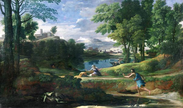 Landscape with a Man killed by a Snake, c.1648 from Nicolas Poussin
