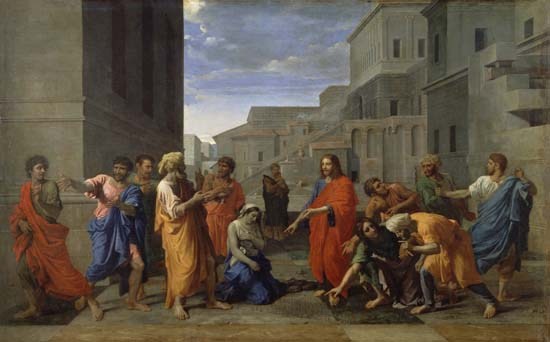 The Woman Taken in Adultery from Nicolas Poussin
