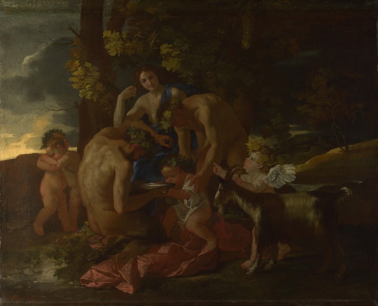 The Nurture of Bacchus from Nicolas Poussin