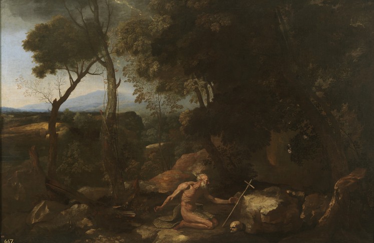 Landscape with Saint Paul the Hermit from Nicolas Poussin