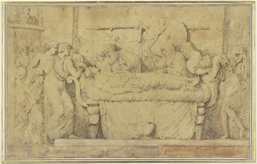 Römische Matrone am Sterbebett ihres Mannes from Nicolas Poussin