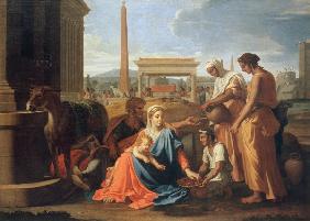 Holy Family in Egypt / Poussin / 1655/57