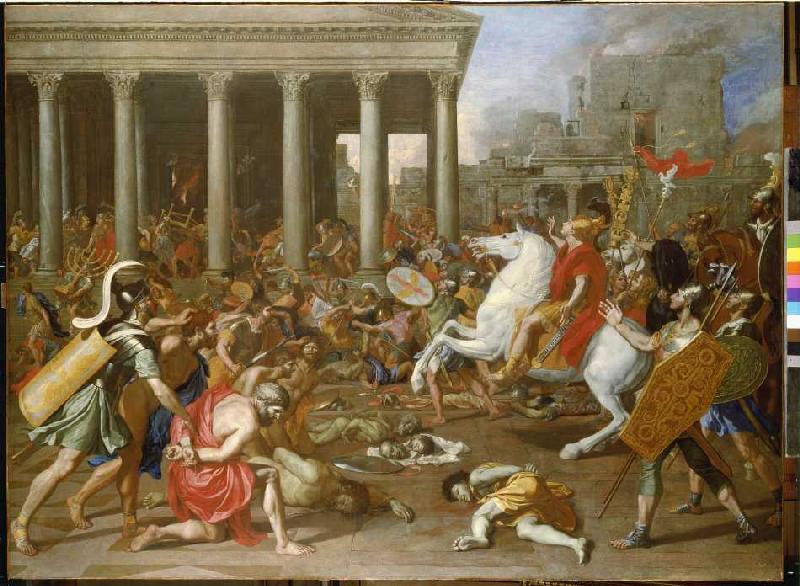 The destruction of the temple in Jerusalem by Titus from Nicolas Poussin