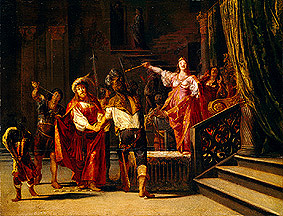 Semiramis lets her spouse. the king Ninus, kill from Nicolaus Knüpfer