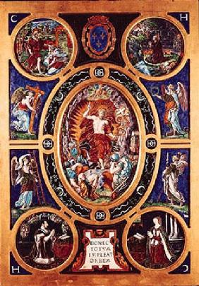 Altarpiece of Sainte-Chapelle, depicting the Resurrection enamelled by Leonard Limosin (1505-76) 155
