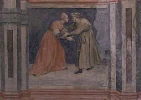 The meeting of a man and a woman, from 'Scenes of a Private Life' cycle after Giotto
