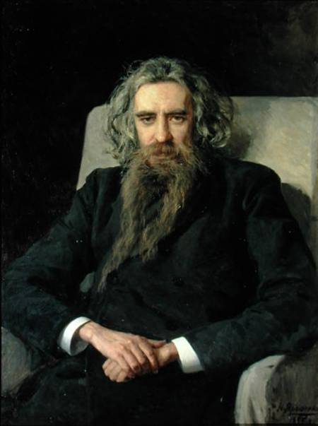 Portrait of Vladimir Sergeyevich Solovyov (1853-1900) from Nikolai Aleksandrovich Yaroshenko