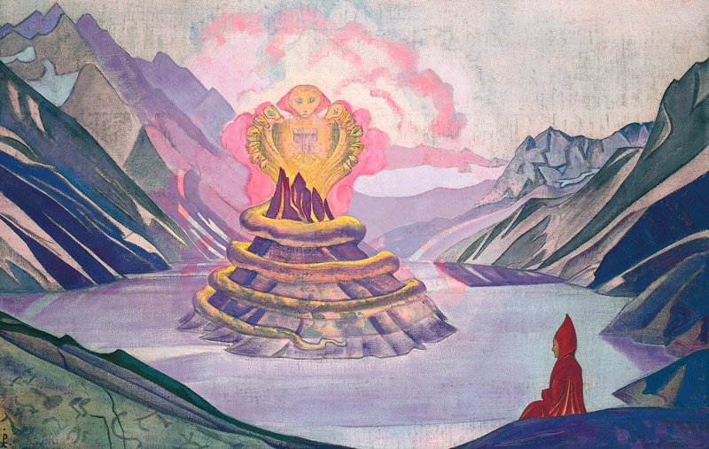 Nagarjuna Conqueror of the Serpent from Nikolai Konstantinow. Roerich